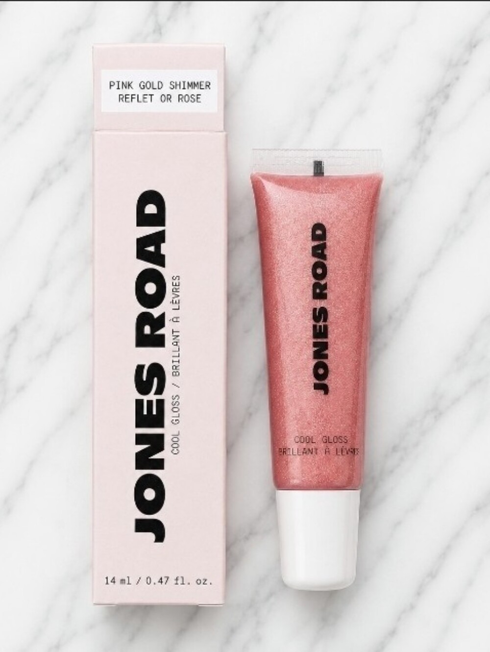 Jones Road PINK GOLD SHIMMER Cool Gloss .47oz NIB!